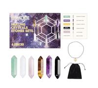 Bexdug Varitas de de piedra natural,Varita de de meditación | Juego de varitas de piedras preciosas hexagonales de es naturales | Varitas de energía de natural para la decoración de Reiki del hogar y