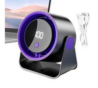 Bexdug Ventilador Pequeño De Escritorio - 100 Velocidades Ventilador De Mesa Silencioso Y Duradero | Soplador y Circulador de Aire con Pantalla LED para Camping Dormitorio Coche Habitación