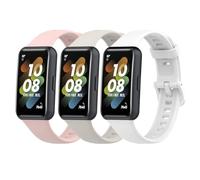 BexidoIera Correa compatible con Huawei Band 7, [paquete de 3] Pulsera deportiva de silicona suave, ajustable, correa de repuesto para Huawei Band 7, Silicona
