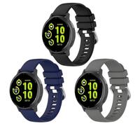 BexidoIera Correa de repuesto compatible con Garmin Venu 3S/Venu 2S/Vivoatcive 4S/Forerunner 255S/265S/Huawi Watch GT4 41 mm, 18 mm [3 unidades] Correa de silicona suave