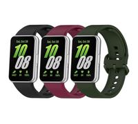 BexidoIera Paquete de 3 correas de reloj compatibles con Samsung Galaxy Fit 3 correas para mujeres y hombres, correa de repuesto ajustable de silicona suave para reloj deportivo