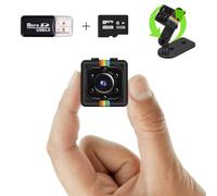 Bextgoo Mini Camara Espia, No Se Requiere Wi-Fi, 1080P Cámara Espía Oculta con Tarjeta de Memoria de 32GB, Visión Nocturna, Detección de Movimiento, Soporte Rotatorio de 360°