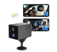 Bextgoo Videovigilancia sin Internet, 4G LTE Camara Vigilancia SIM, 4K Mini Camera Batería para Coches & Aparcamientos, Camping & Viajes, Visión de 160°, Alertas y Detección Radar IA, Visión Nocturna
