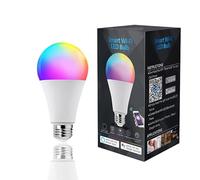 BEXTREME Bombilla LED Inteligente WiFi Luz Alexa Regulable 16M Colores Blanco Calido Frio, E27 E26 9W equivalente 60W 800lm, Compatible Echo Google Home Bombilla Luces Lampara Ampolla RGB color claro