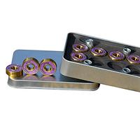 BEXTREME-Rodamientos ABEC 11 alta precisión Cojinetes 22x8x7 Milimetros Titanio bajo coeficiente fricción para Skateboard Longboard Patines Patineta Skate Monopatin Ruedas 608