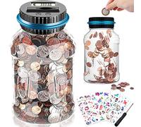 BEYAOBN Hucha Digital Pantalla LCD automática, Hucha Contador Contador de Monedas Hucha de Gran Capacidad, 1.8L Hucha Electronica Niños Amigos Adultos para Navidad, Año Nuevo, Cumpleaños