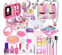 BEYAOBN Kit de Maquillaje Niñas, 31 Piezas Kit de Maquillaje para Niñas Lavable, Juego de Maquillaje Seguro y No Tóxico, Juguetes Niña de Maquillaje, Juguete de Maquillajepara Princesas 3 4 5+ Años