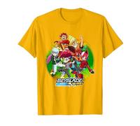 Beyblade Burst QUADDRIVE Camiseta, Hombre, Dorado Brillante, XXL