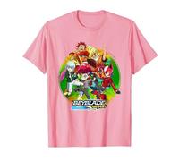 Beyblade Burst QUADDRIVE Camiseta, Hombre, Rosado, XL