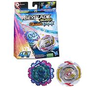 Beyblade Burst QuadStrike Dual Pack, 2 peonzas de competición Gambit Dragon D8 y Ambush Achilles A8 8+ años, Incluye 2 peonzas Beyblade Burst e Instrucciones en francés