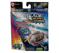 Beyblade Burst QuadStrike Dual Pack, 2 peonzas de competición Gambit Dragon D8 y Ambush Achilles A8 8+ años, Incluye 2 peonzas Beyblade Burst e Instrucciones en francés