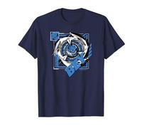 Beyblade X Jaxon Cross Sword Drain Camiseta, Hombre, Azul Marino, XXL