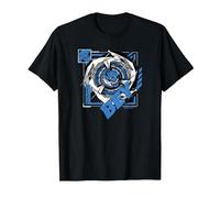 Beyblade X Jaxon Cross Sword Drain Camiseta, Hombre, Negro, XL