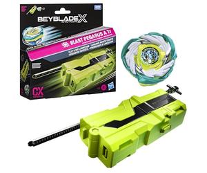 Beyblade X, Lanzador portátil con Top Takara Tomy Tipo Ataque de rotación Derecha, Juego de Tops de Batalla, A Partir de 8 años