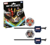 Beyblade X, Pack múltiple Colaboración con Marvel, Set Iron Man 4-80B vs. Thanos 4-60B
