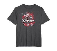 Beyblade X Robin Kazami Xtreme Blader Camiseta, Hombre Tallas Grandes, Jaspeado Oscuro, 6X Alto