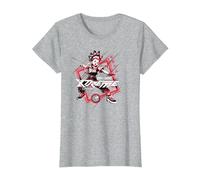 Beyblade X Robin Kazami Xtreme Blader Camiseta, Mujer, Gris Jaspeado, XS