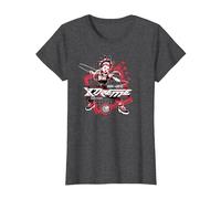 Beyblade X Robin Kazami Xtreme Blader Camiseta, Mujer, Jaspeado Oscuro, S