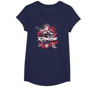 Beyblade X Robin Kazami Xtreme Blader Camiseta, Niñas, Azul Marino, S