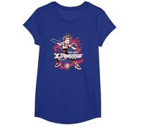 Beyblade X Robin Kazami Xtreme Blader Camiseta, Niñas, Azul Real, XS