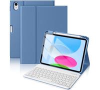 Beydoa for iPad 10th Generation Case with Keyboard 10.9 Inch 2022 - Funda con Teclado inalámbrico magnético con Soporte para lápiz Funda con Teclado Folio a Prueba de Manchas para iPad 10th Gen- Azul