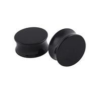 Beydodo 2 Kit de Expansores Oreja Tunel Dilatador 26mm,Expansor de Oreja Acrilico Redondo Dilatadores Hombre Oreja Negro