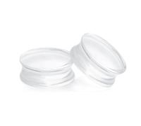 Beydodo 2 Kit Expansores Expansores Oreja 24mm,Expansores Oreja Acrilico Redondo 15/16 inch Dilataciones Tuneles Transparente