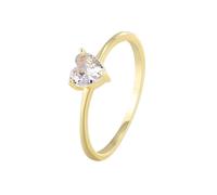 Beydodo Anillos de Matrimonio de Oro Amarillo 9K Mujer con Corazón con Moissanita, Anillo Compromiso Oro Mujer, Talla 17(57mm)