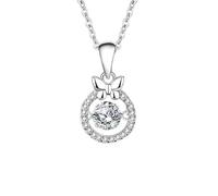 Beydodo Collar de topacio de oro 375 para mujer, cadena de oro de 45 cm, colgante de mariposa con 5 mm de moissanita, topacio de 0,5 ct y collar de diamante para boda para mujer, Topas, Metal precioso