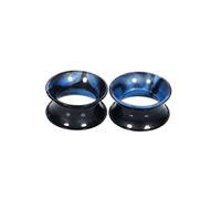 Beydodo Ear Gauge 2 PCS Dilatador Oreja 10mm,Túnel Dilataciones Silicona Aro Hueco Piercing Tunnel Azul Negro