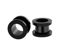 Beydodo Ear Gauge Kit 2 Tuneles Dilataciones 18mm,Piercing Oreja Dorado Acero Inoxidable Redondo Dilatadores Oreja Hombre Negro