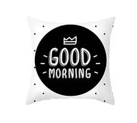 Beydodo Fundas Cojines,Good Morning Corona,Fundas Cojin 40 40 Fundas Cojin Salon Negro Blanco
