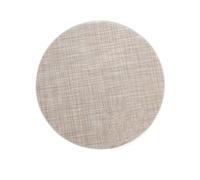 Beydodo Juego de 2 manteles individuales redondos de vinilo para cocina, 14 x 14 pulgadas, manteles individuales lavables color marrón claro trenzado en forma de círculo