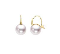 Beydodo Pendientes de oro 750 585 375 para mujer, pendientes de aro con perlas cultivadas, pendientes de aro para boda, novia, sin níquel, Südsee Perle, Metal precioso, Perla