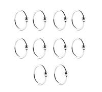 Beydodo Piercing Ceja 16 Calibre,Pendientes para la Nariz Acero Inoxidable Piercing Ceja 10 Piezas Redondo Aro con Bola 6mm Pirsings Nariz Falsos Plata