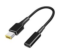 BEYEE Cable de carga USB C a delgado para laptop, tipo C a cuadrado, adaptador de cargador para Lenov Yoga T470s T470 T460s T450 T450s ThinkPad X1 (USB-C hembra a punta delgada)