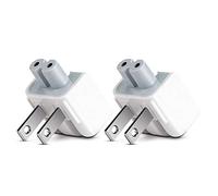 BEYEE Travel Charger Converter US Duck Head Plug, Conector de Repuesto para iPod, iPhone, tabletas iPad, Adaptador de alimentación de CA Macbook (2xUS Plug)