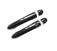 BEYEPZNZCK Manija de Puerta Exterior Cubierta De Maninja De Puerta De Coche Para Megane 2 (MK2, 2002-2008), Maninja Interior De Plástico Imitación Fibra De Carbono.(2dc1k1)