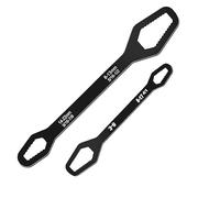 BEYEQCEZ Juego de llaves de doble extremo, llave inglesa ajustable de doble extremo, (3-8, 8-17) (8-13, 14-22), llaves de brújula, Cr-v acero cromo vanadio