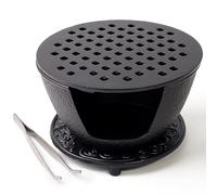 BEYLAB - Porta incienso de hierro fundido con tapa, soporte versátil para cualquier varilla de incienso, cono de incienso, resinas, decoración tradicional japonesa Zen, aromaterapia y mindfulness