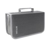 BEYLEG Soportes para DVD, 128 unidades, capacidad para CD, DVD, VCD, cartera, CD, DVD, Blu-ray, estuche organizador de almacenamiento, cartera, color gris
