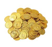 Beyond Dreams 150 Monedas de Juguete para niños | Tesoro de Oro para Fiesta Pirata | Dinero Falso de Juguete | Juguetes Aptos como obsequio en cumpleaños, Navidades
