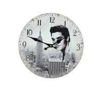 Beyond Happy Elvis Presley - Reloj de pared (30 cm de diámetro), diseño retro de leyenda musical
