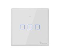 Interruptor de Parede Táctil Triplo Wi-Fi+RF Branco - Sonoff T2EU3C-TX