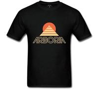 Beyond The Black Rainbow Arboria Logo Men's T-Shirt Unisex Black Cotton Print tee Shirts XL