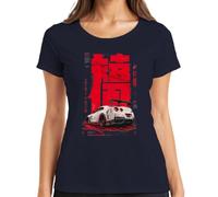 Beyond the Legend R35 GTR JDM Japan Y2K - Camiseta para mujer, azul marino, 3XL