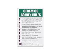 Beyond the Wheel Poster Unwritten Golden Rules of Ceramic Mastery for Sculptors and Hand Builders Advanced Studio Reference Chart(Framed,16x24inch(40x60cm))