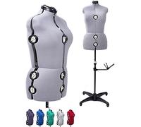 Beyond Your Thoughts Maniquí de Costura Ajustable para Mujer, Talla M (42-46), 13 Ruedas giratorias, Busto para Mujer, Busto para Sastre, maniquí con Recorte de Pierna Color Gris Talla M