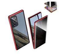 Beyonddraw Magnetic Tempered Glass Double-Sided Phone Case for Samsung, Beyond Draw Phone Case,360 Full Body Protection Magnetic Casefor Samsung S21-25 Series (Red)