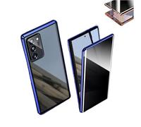 Beyonddraw Magnetic Tempered Glass Double-Sided Phone Case for Samsung, Beyond Draw Phone Case,360 Full Body Protection Magnetic Casefor Samsung S21-25 Series (Blue)